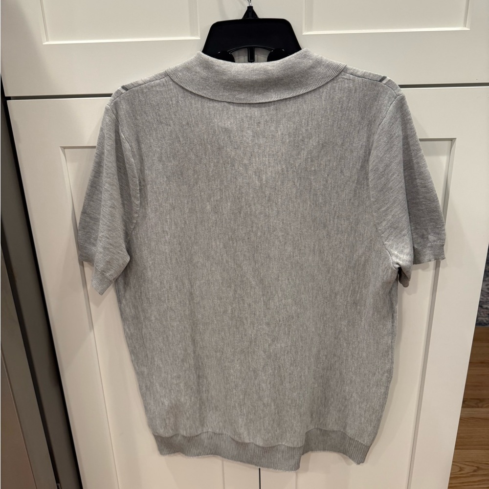 Men's Thomas Sterling Gray Polo Shirt, Med - Picture 6 of 9